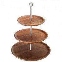 3 Tiered Acacia Cake Stand / Sharing Platter